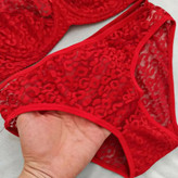 شورت گیپوری فانتزی قرمز زنانه