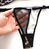 شورت و سوتین فانتزی ساتن طرح پلنگی رنگ قهوهای مارک شارمین