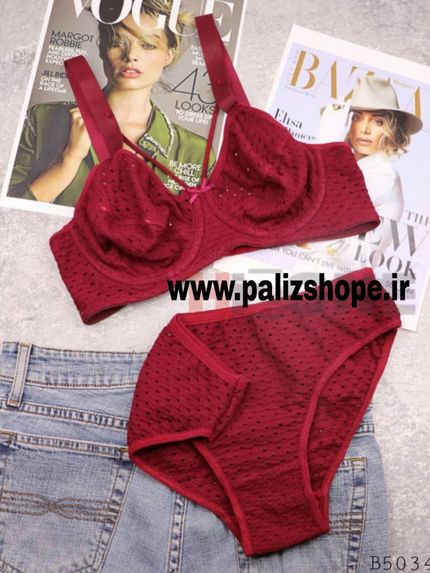 ست شورت و سوتین نخی زنانه