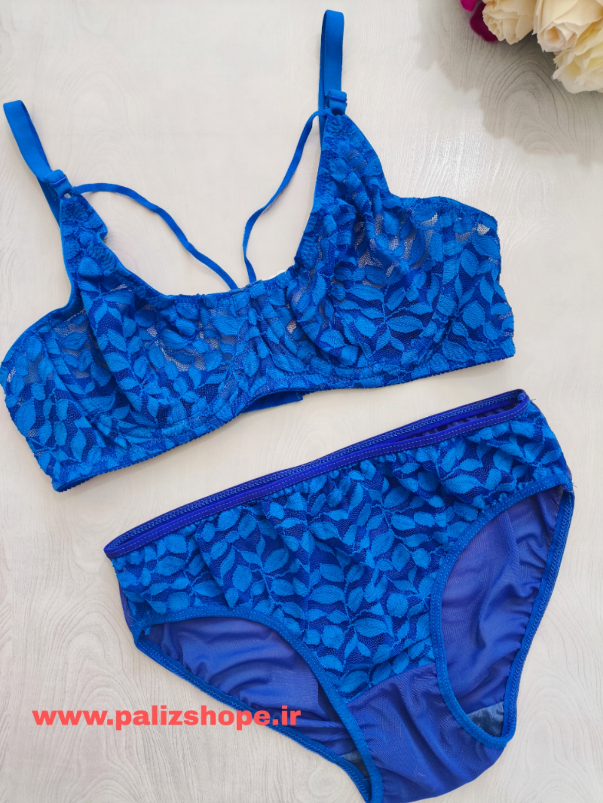 ست شورت و سوتین فانتزی زنانه گیپوری و توری