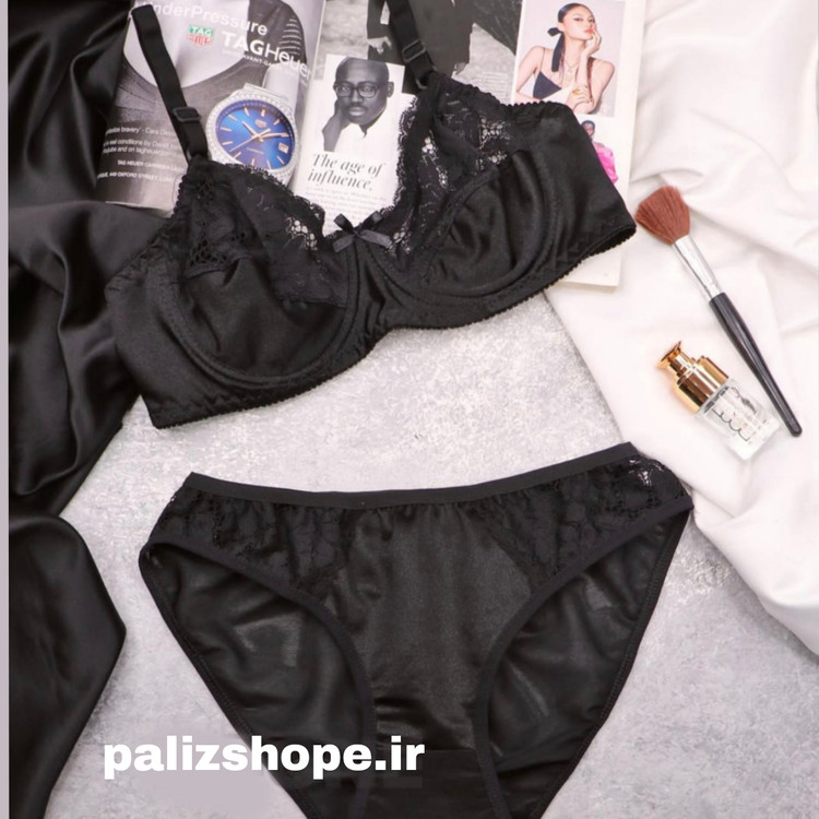 ست شورت و سوتین فانتزی گیپوری دانتل مشکی زنانه