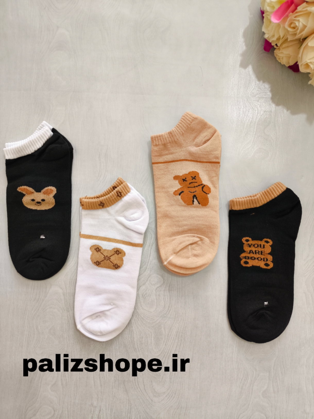 جوراب مچی زنانه نخ پنبه