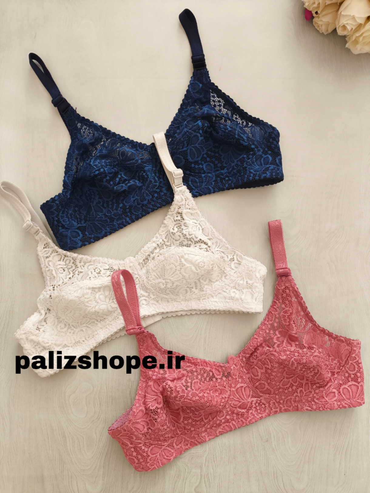 سوتین تک گیپوری بدون فنر سایز 70 تا 85