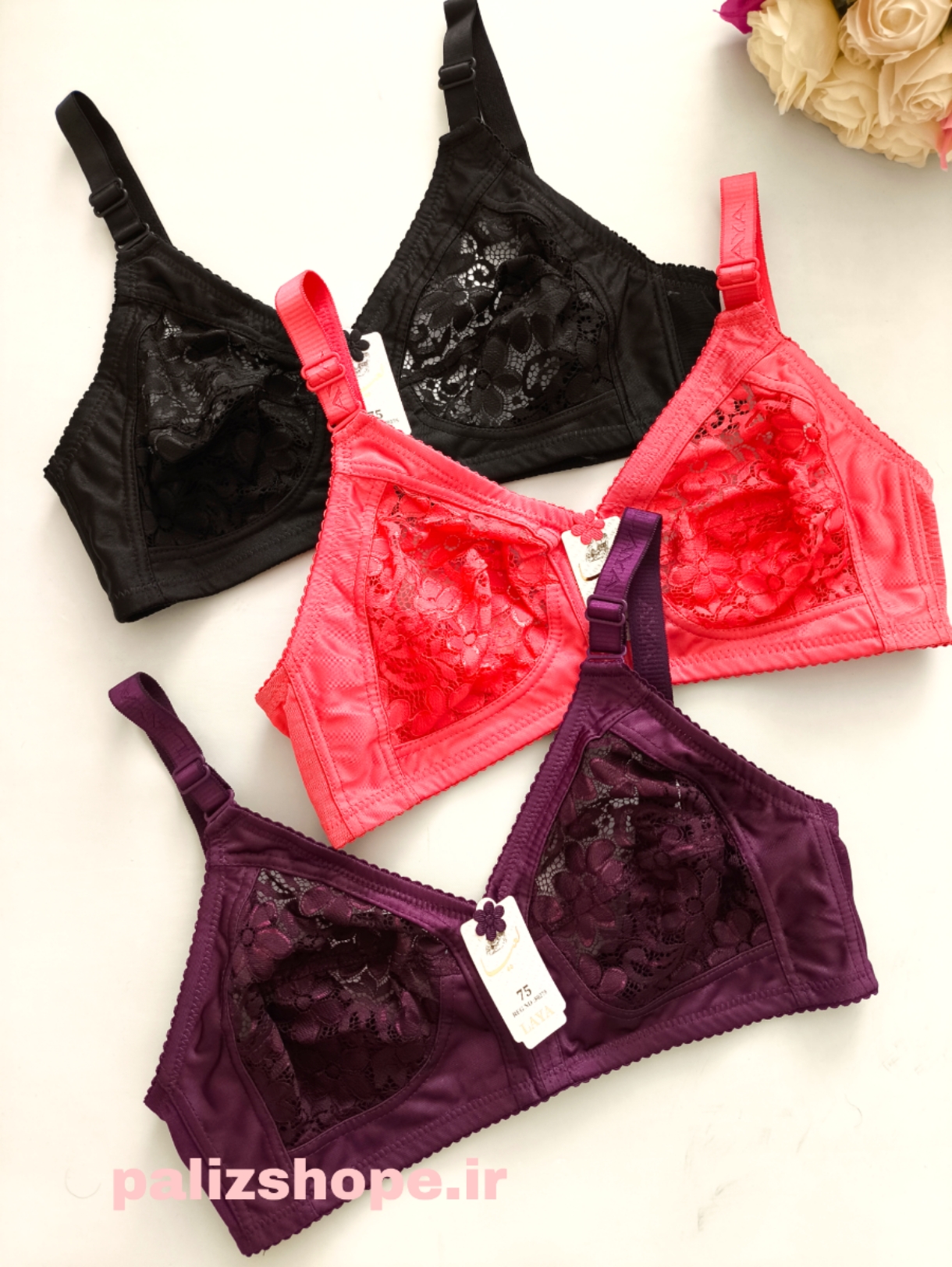 سوتین تک گیپوری بدون فنر مارک لعیا طرح عروس