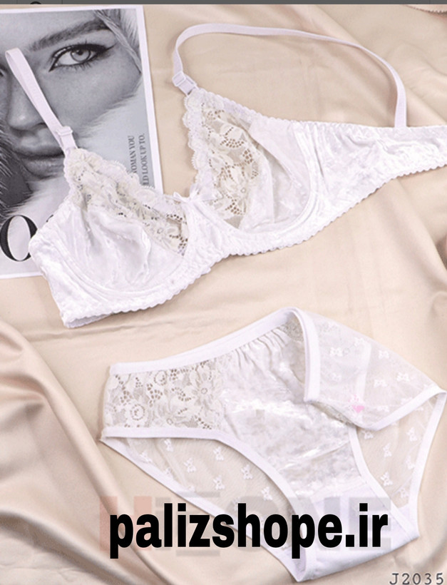 ست شورت و سوتین فانتزی سفید