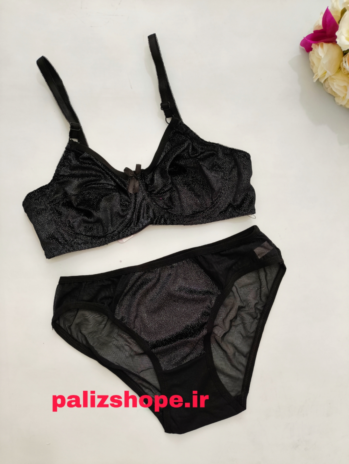 شورت و سوتین فانتزی مخمل رنگ مشکی