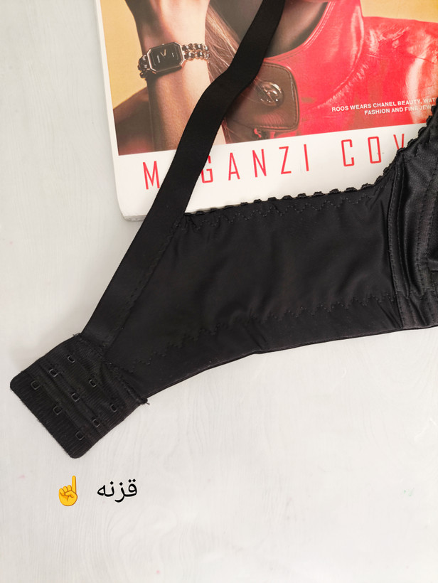 سوتین تک پرسی پرلونی زنانه بدون فنر مدل agnes رنگ مشکی